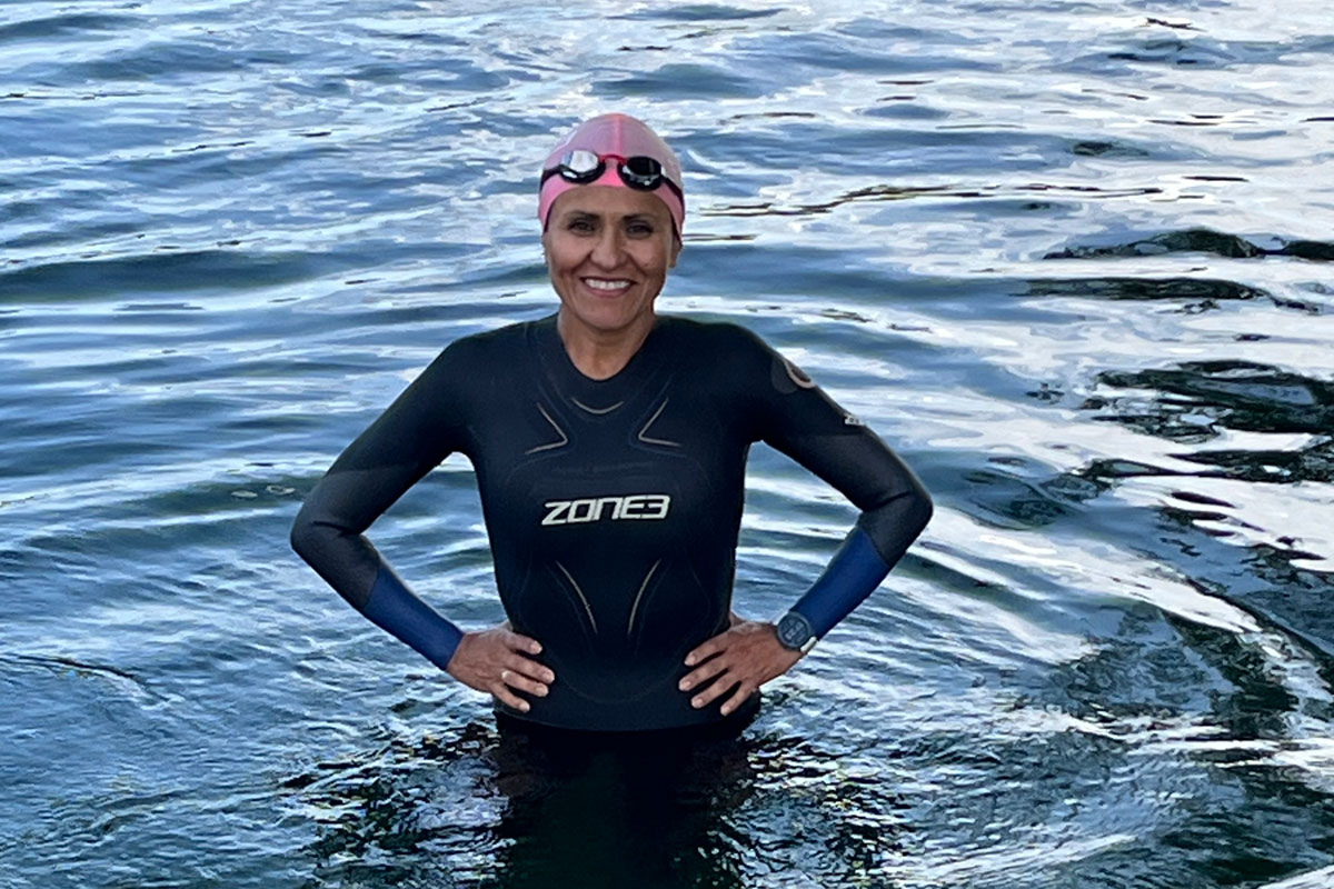 Rose Pantoja training for swimming